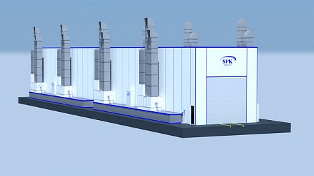 Окрасочно-сушильная камера тупикового типа SPK-56.7.7